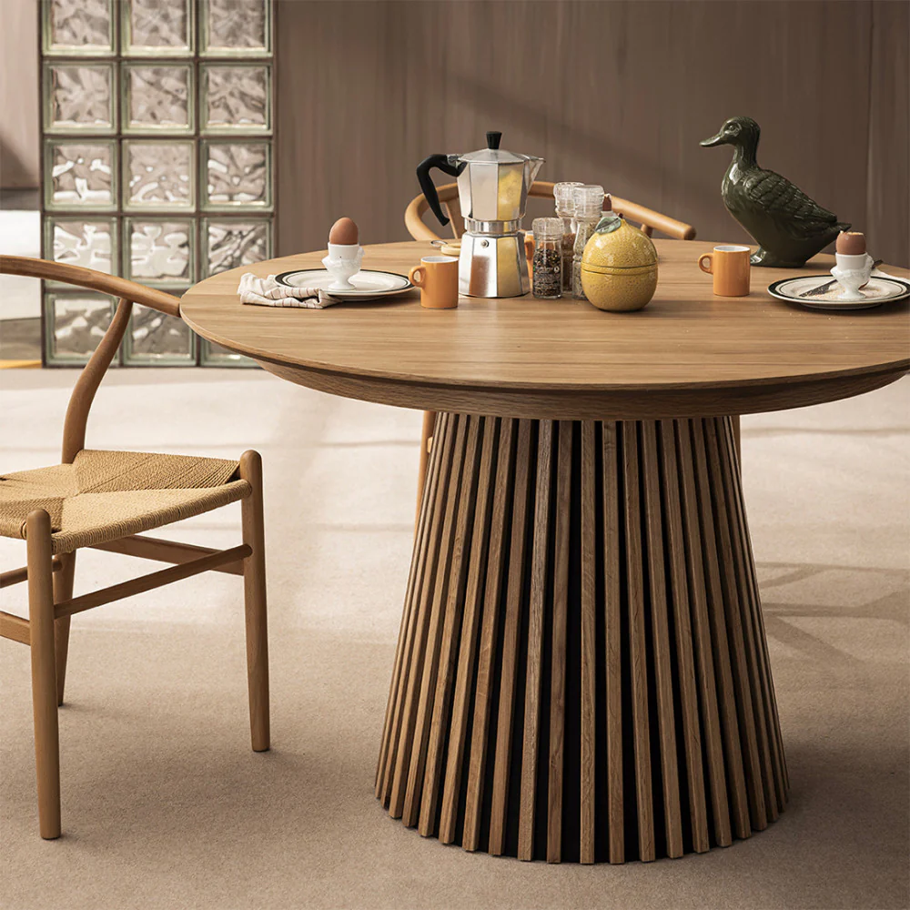 Lea - Table À Manger Extensible 4 À 8 Personnes - Bois - Bois clair - Image 8