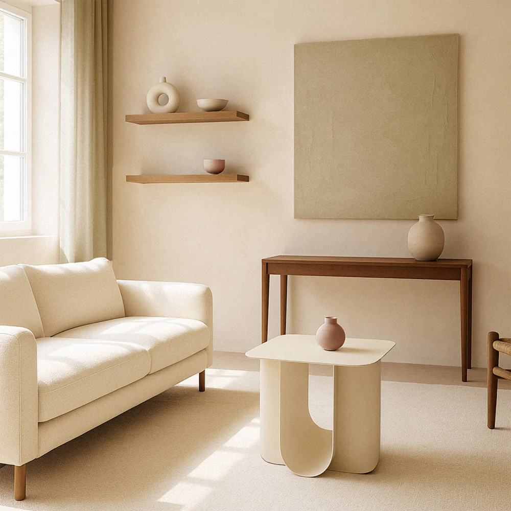 Blum - Table D'appoint - Métal - Beige - Image 4