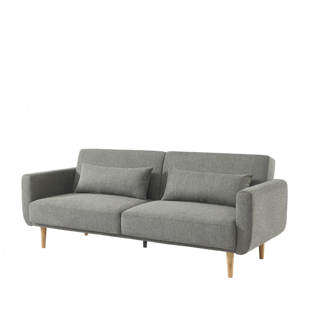 Emma - Canapé Convertible 3 Places - Tissu - Gris - Image 7