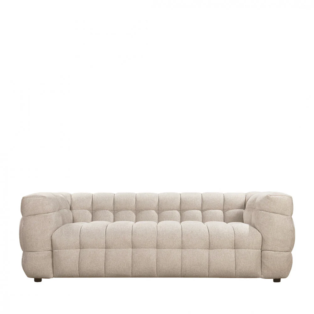 Bolly - Canapé Droit 3 Places - Tissu - Beige chiné - Image 2