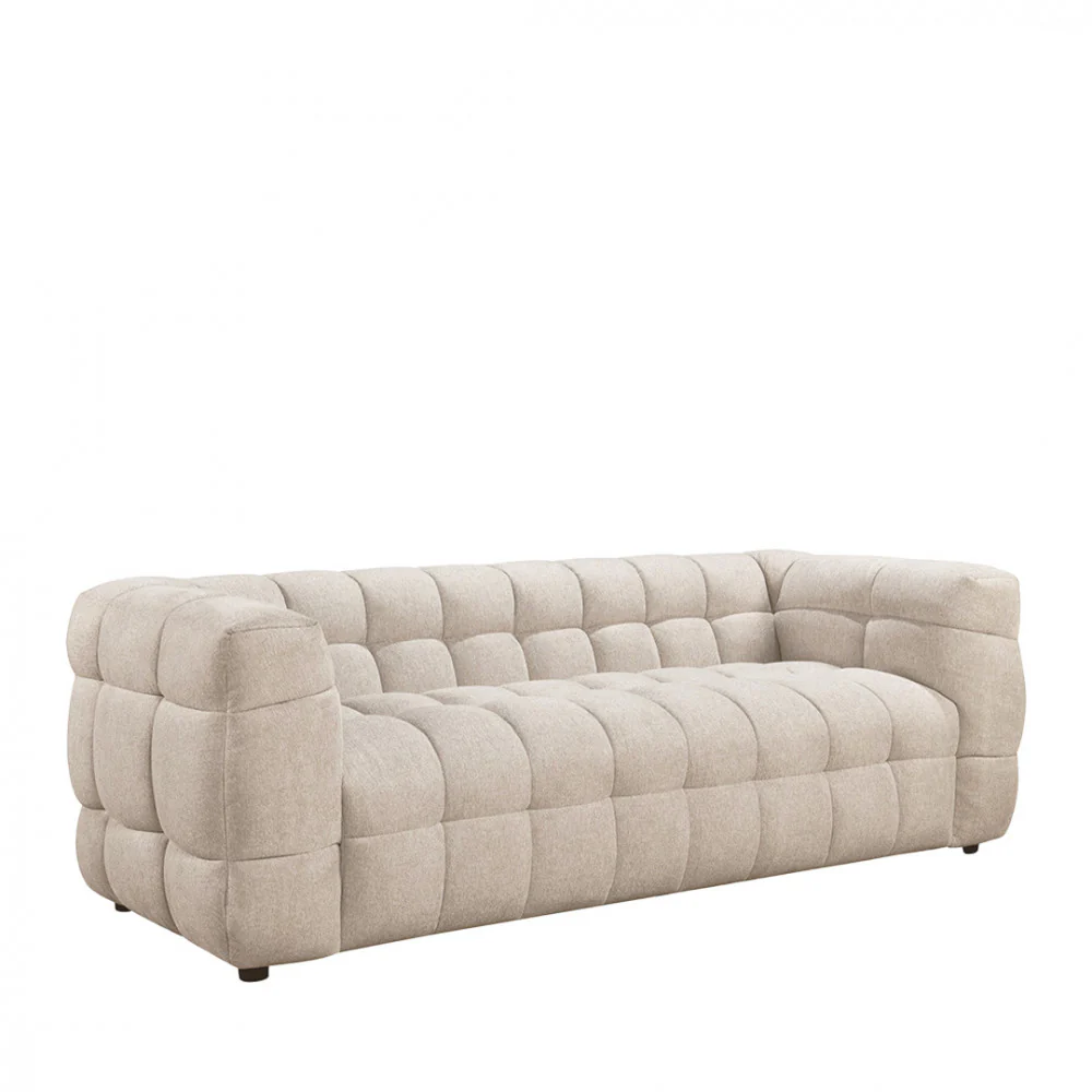 Bolly - Canapé Droit 3 Places - Tissu - Beige chiné - Image 3