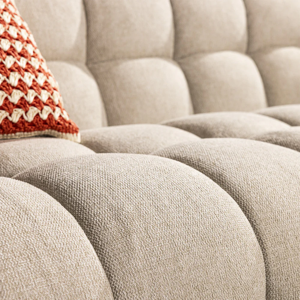 Bolly - Canapé Droit 3 Places - Tissu - Beige chiné - Image 9