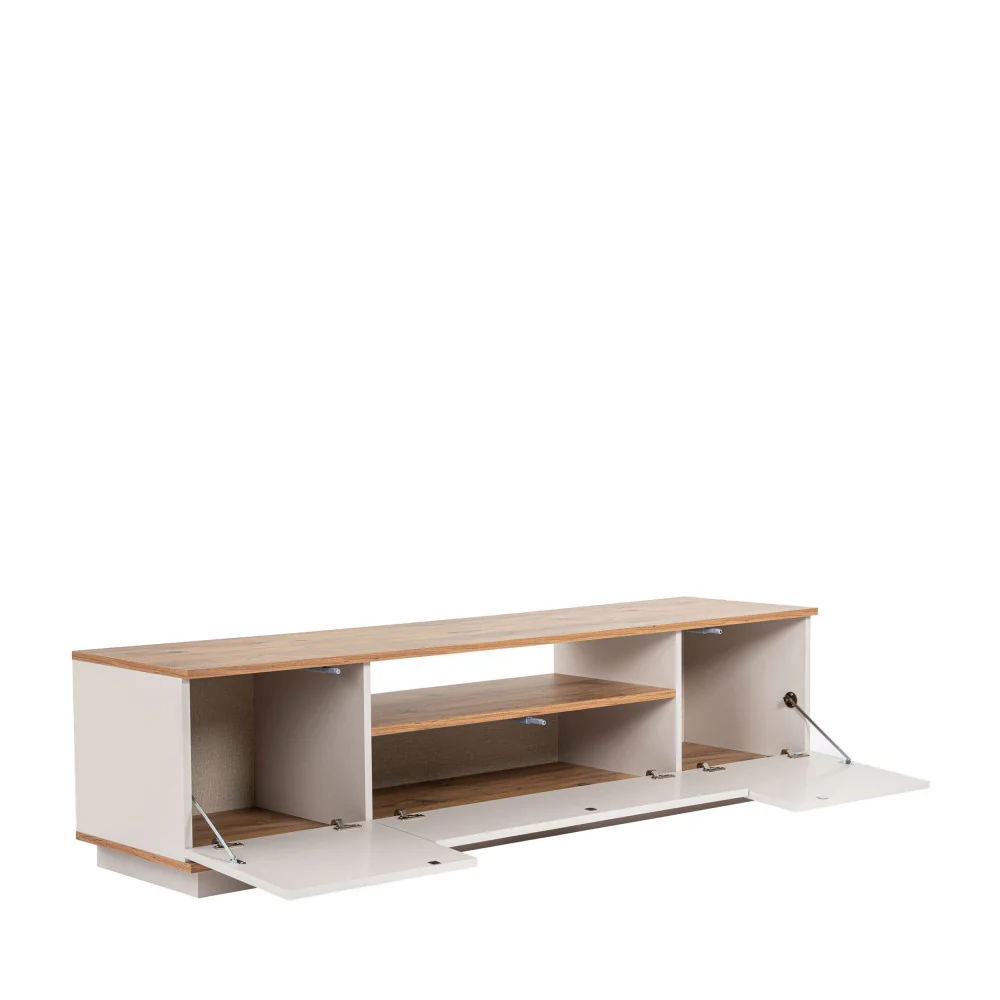Fritz - Meuble TV 3 Portes - Bois - Beige - Image 4