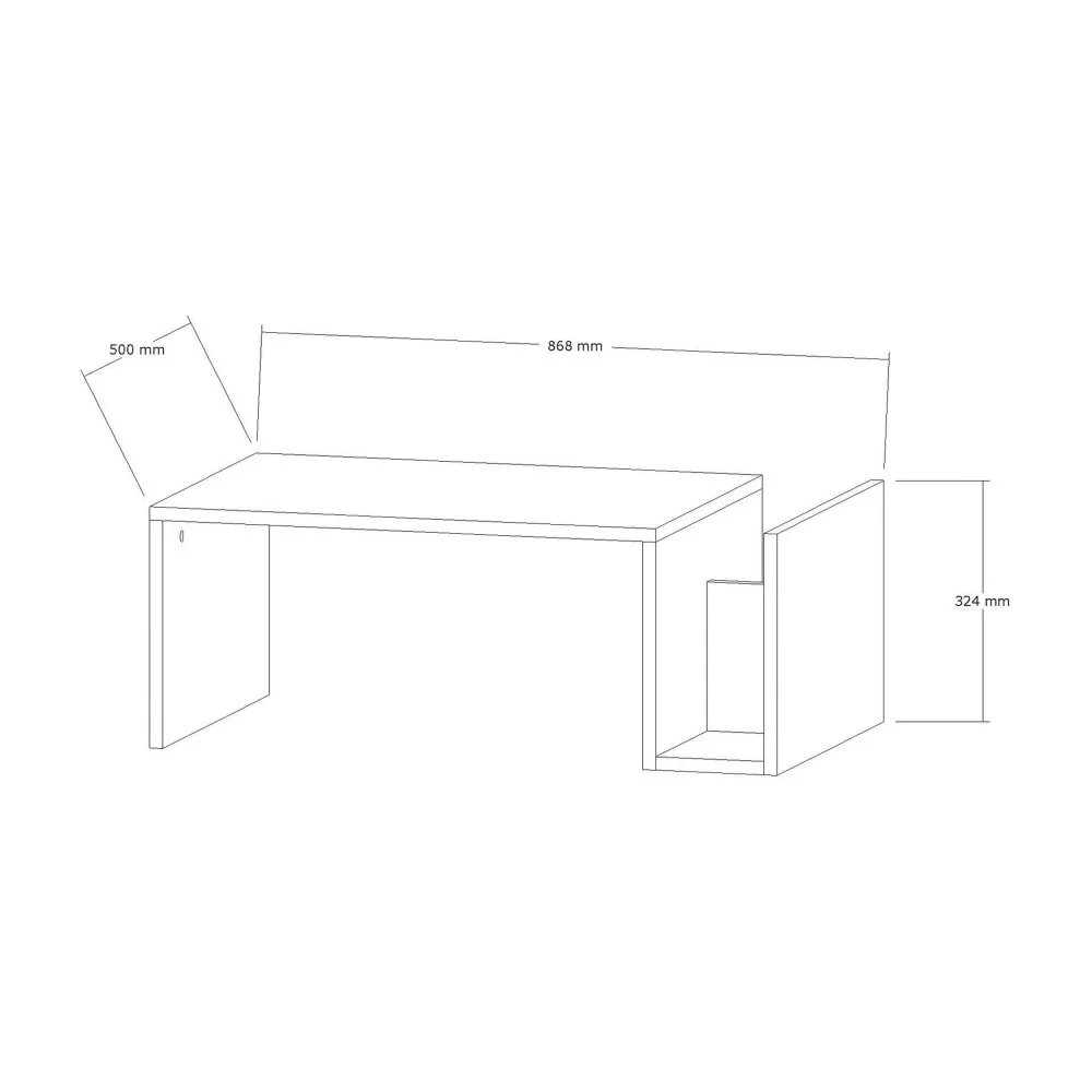 Max - Table Basse Avec Porte Magazines - Effet Travertin - Beige - Image 6