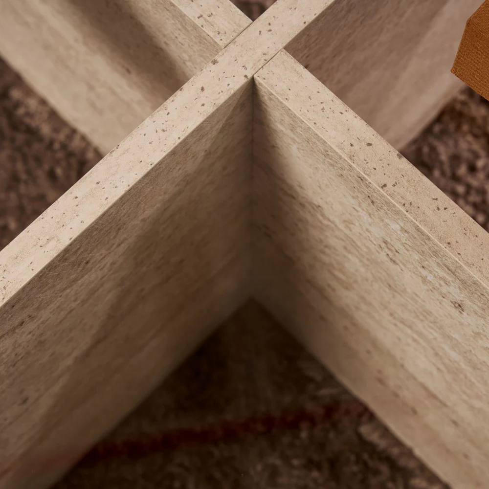 Bully - Table Basse Ronde Trempé Et - Verre - Beige - Image 5