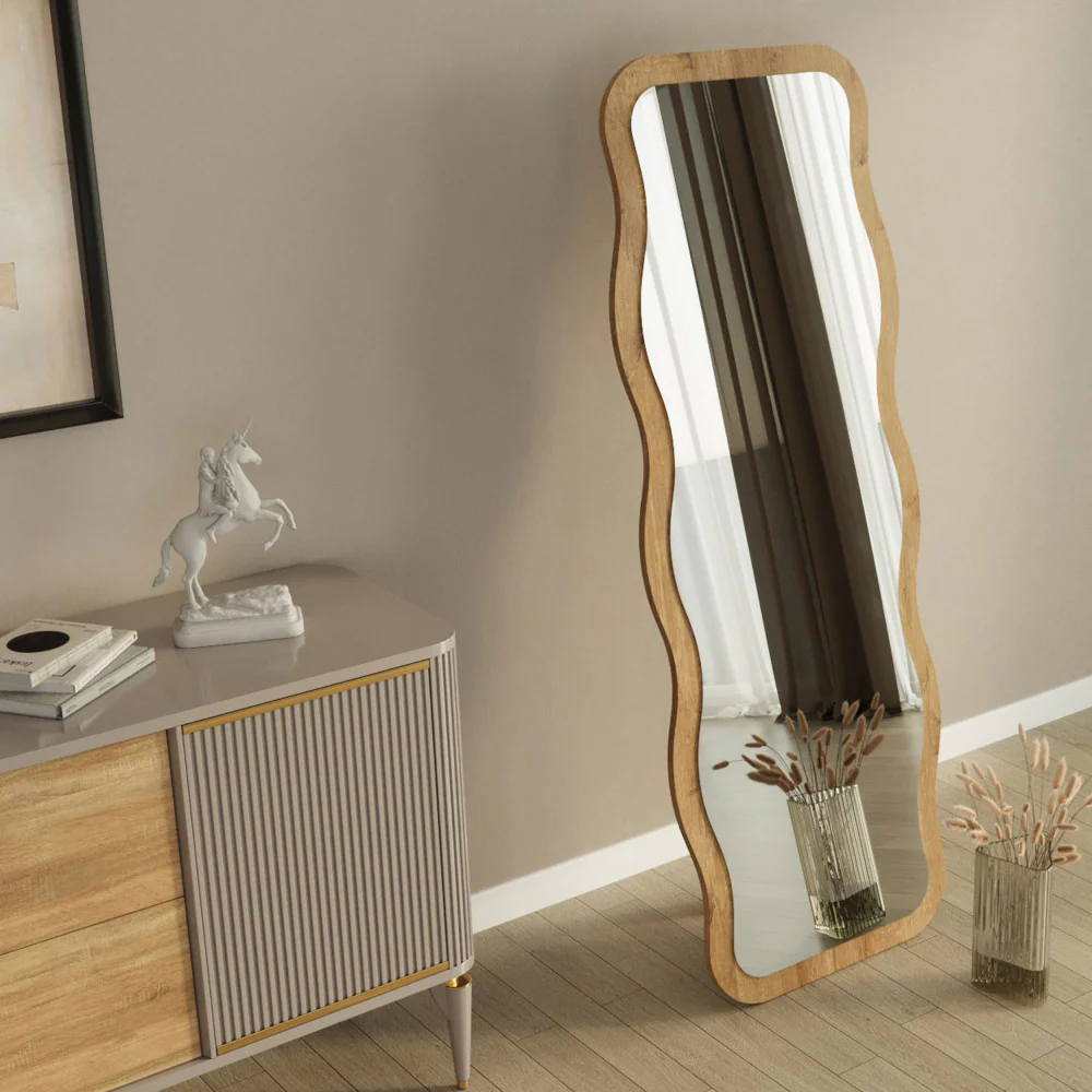 Luna - Miroir Sur Pieds - Bois - Bois clair - Image 3