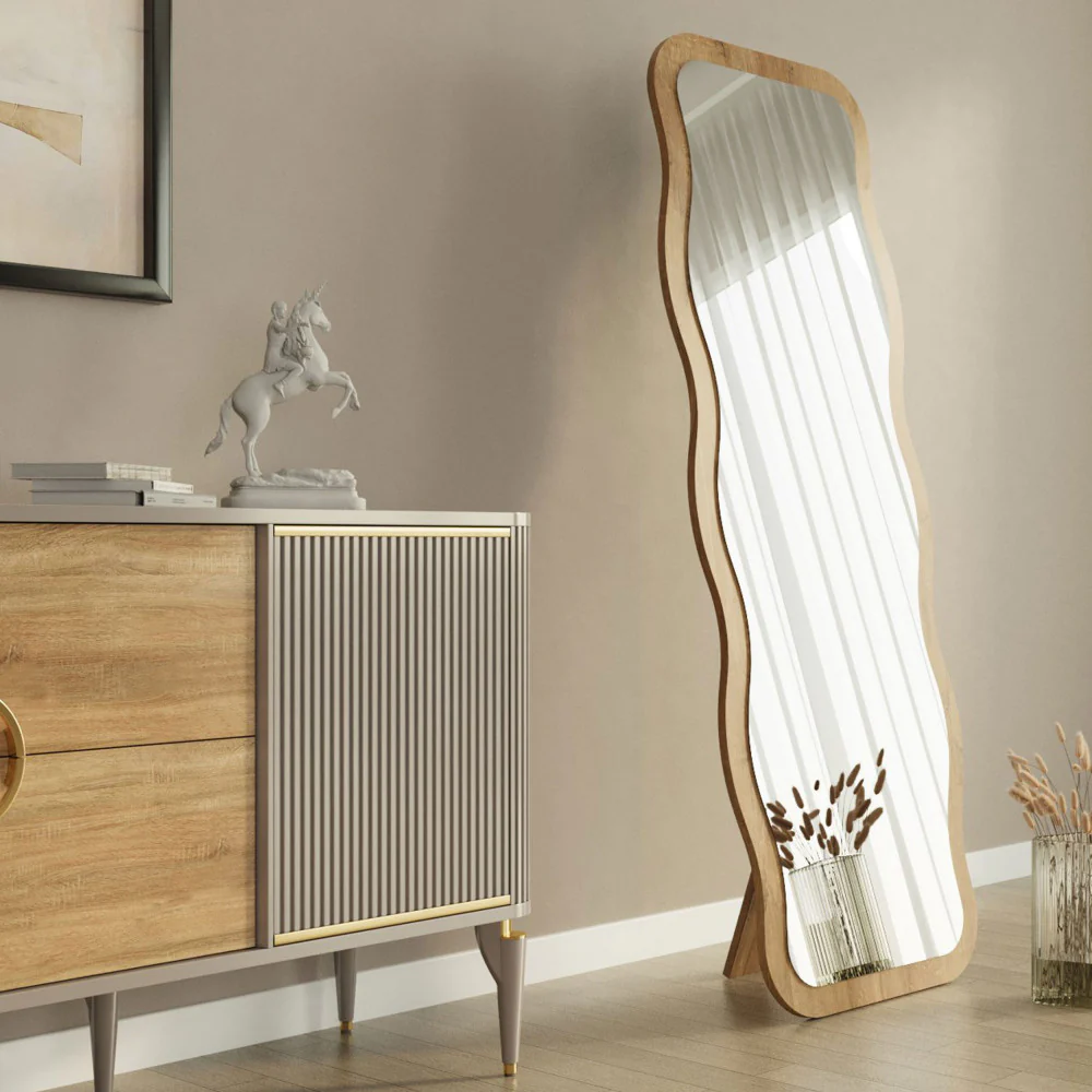 Luna - Miroir Sur Pieds - Bois - Bois clair - Image 4