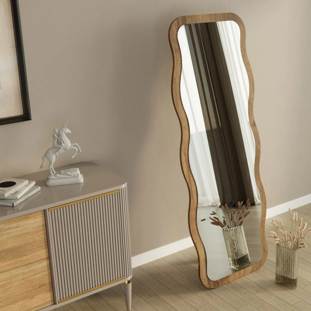 Luna - Miroir Sur Pieds - Bois - Bois foncé - Image 3