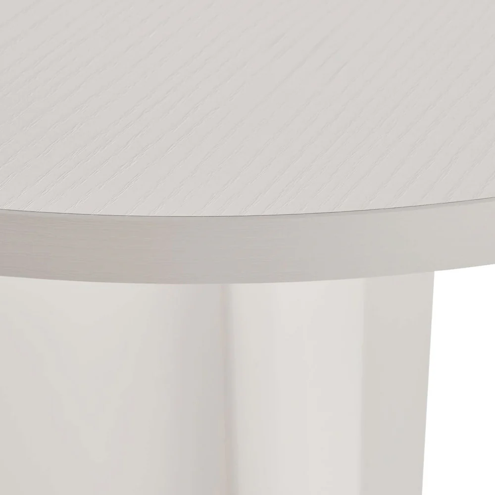 Sam - Table À Manger 8 Personnes Ovale - Bois - Blanc - Image 8
