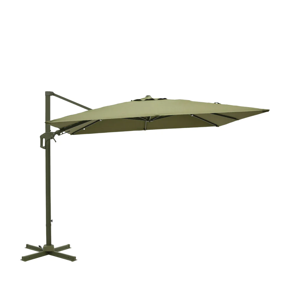 Veya - Parasol Carré Déporté - Aluminium - Vert olive - Image 2