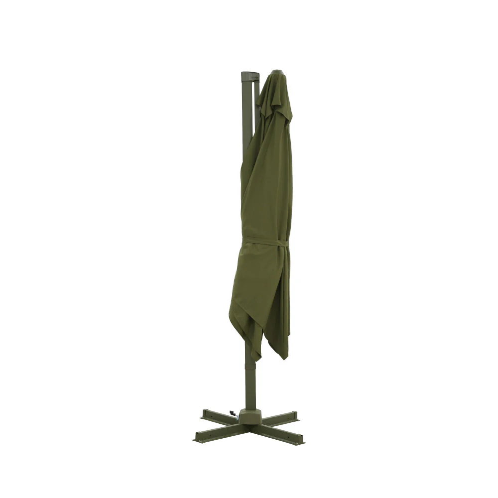 Veya - Parasol Carré Déporté - Aluminium - Vert olive - Image 6