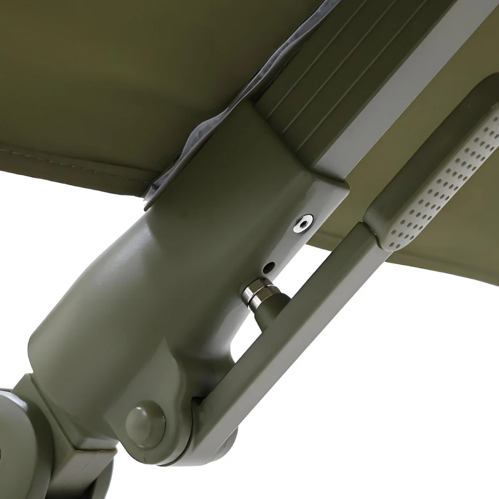 Veya - Parasol Carré Déporté - Aluminium - Vert olive - Image 9