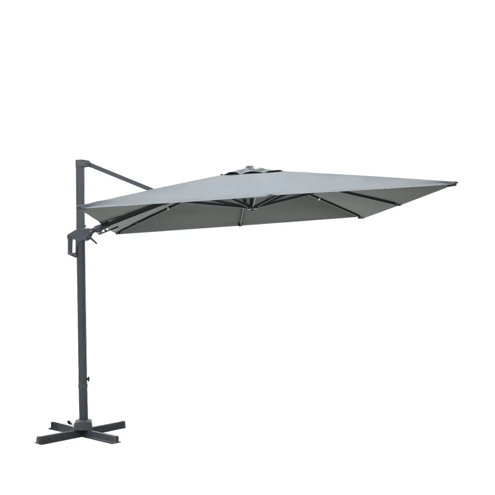 Veya - Parasol Carré Déporté - Aluminium - Gris foncé - Image 2