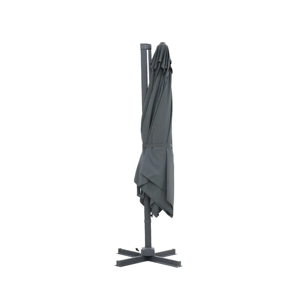 Veya - Parasol Carré Déporté - Aluminium - Gris foncé - Image 5