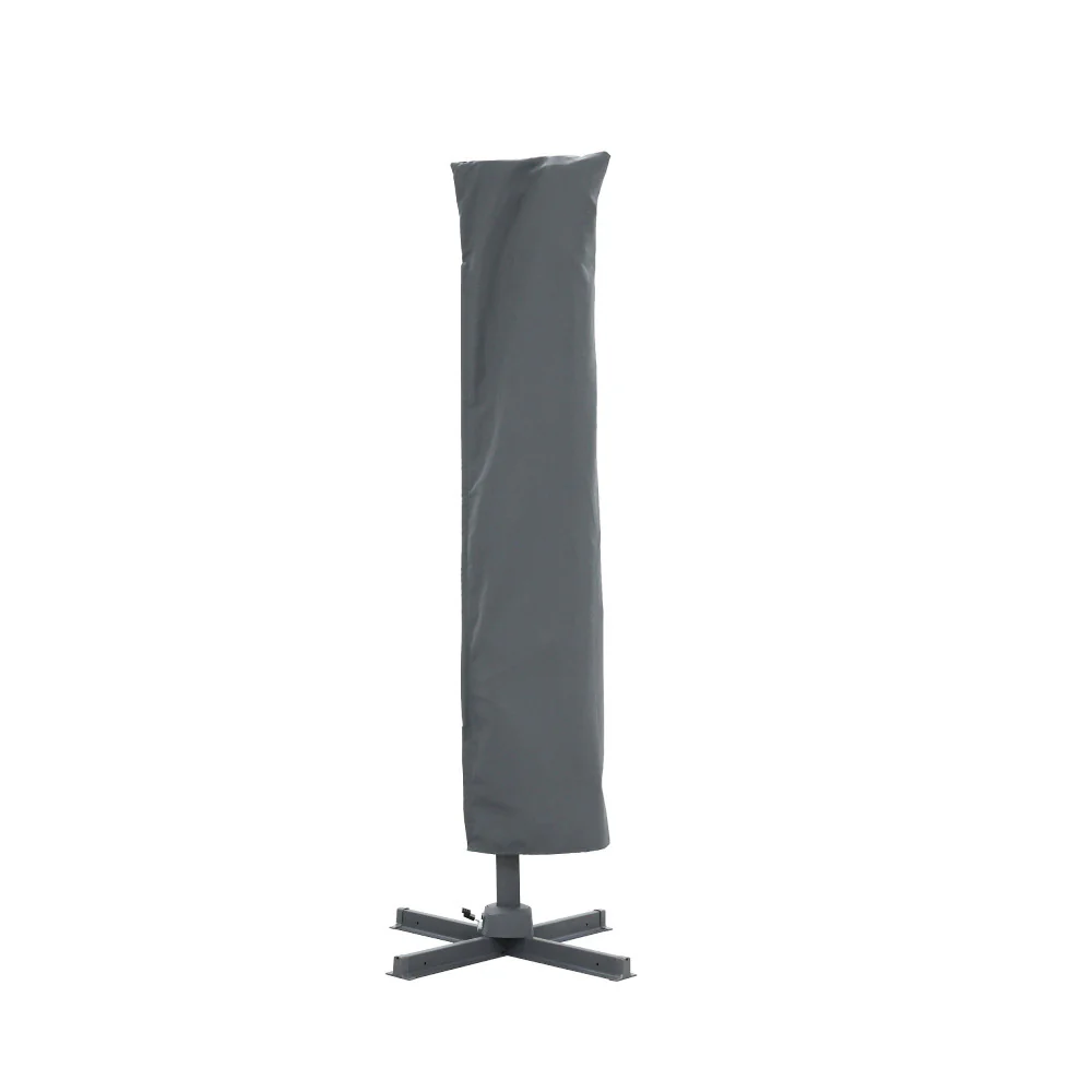Veya - Parasol Carré Déporté - Aluminium - Gris foncé - Image 6