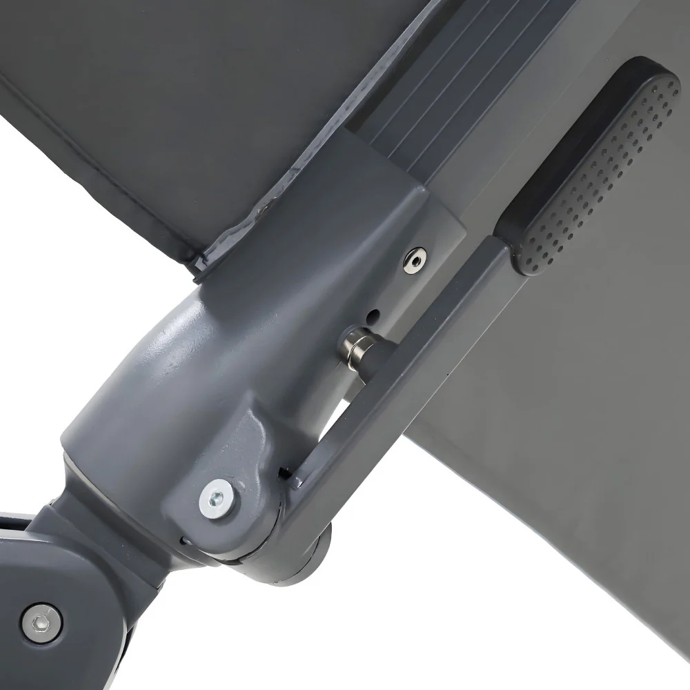 Veya - Parasol Carré Déporté - Aluminium - Gris foncé - Image 8