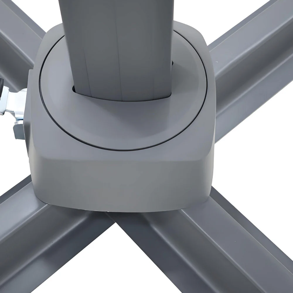 Veya - Parasol Carré Déporté - Aluminium - Gris foncé - Image 9