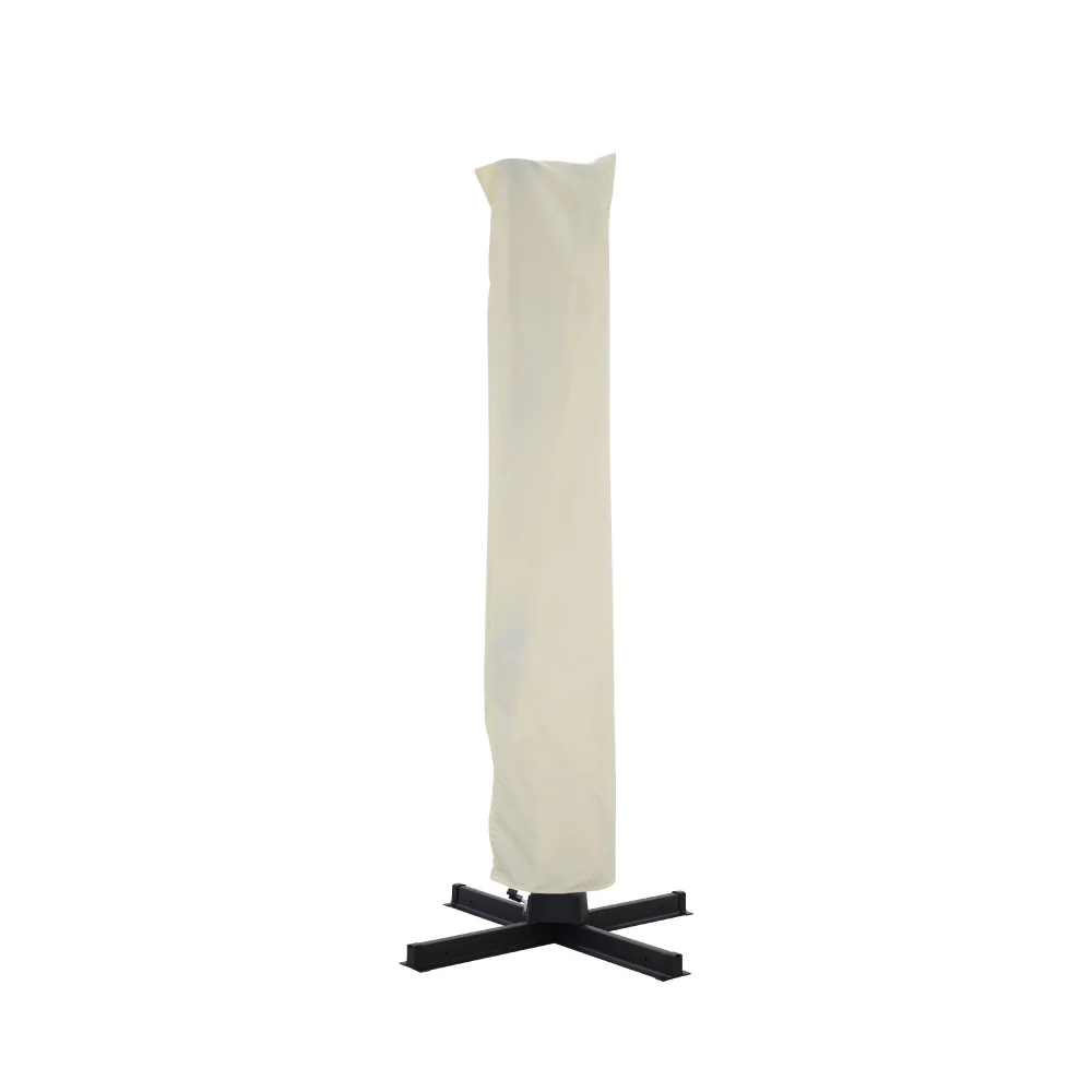 Veya - Parasol Rectangulaire Déporté - Aluminium & Effet Bois - Beige - Image 7
