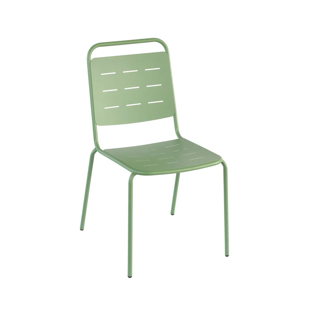 Aria - Lot De 4 Chaises De Jardin - Métal - Vert - Image 3