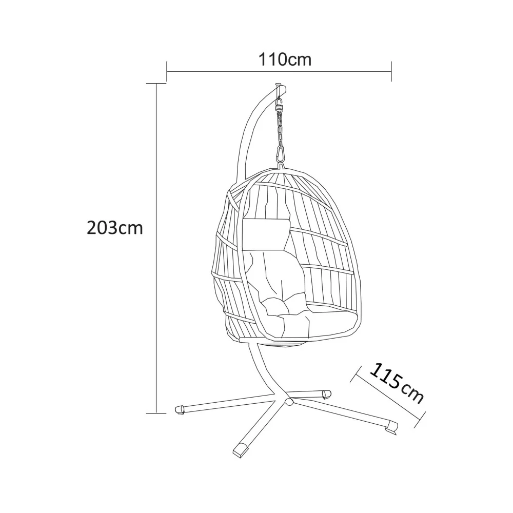 Sully - Fauteuil Œuf Suspendu De Jardin - Corde & Métal - Beige - Image 10