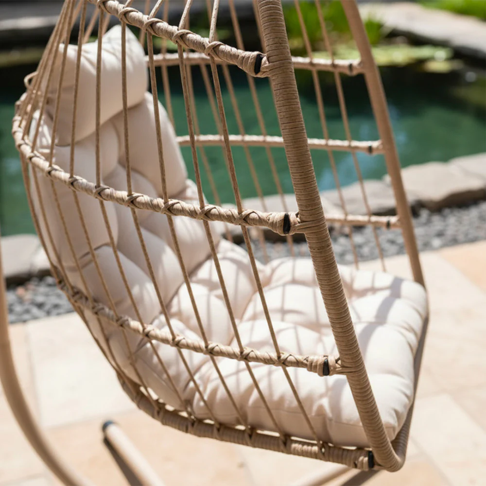 Sully - Fauteuil Œuf Suspendu De Jardin - Corde & Métal - Beige - Image 4