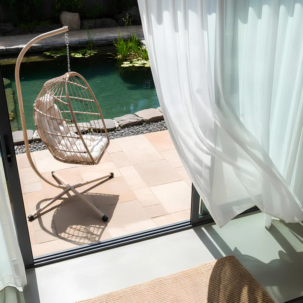 Sully - Fauteuil Œuf Suspendu De Jardin - Corde & Métal - Beige - Image 5