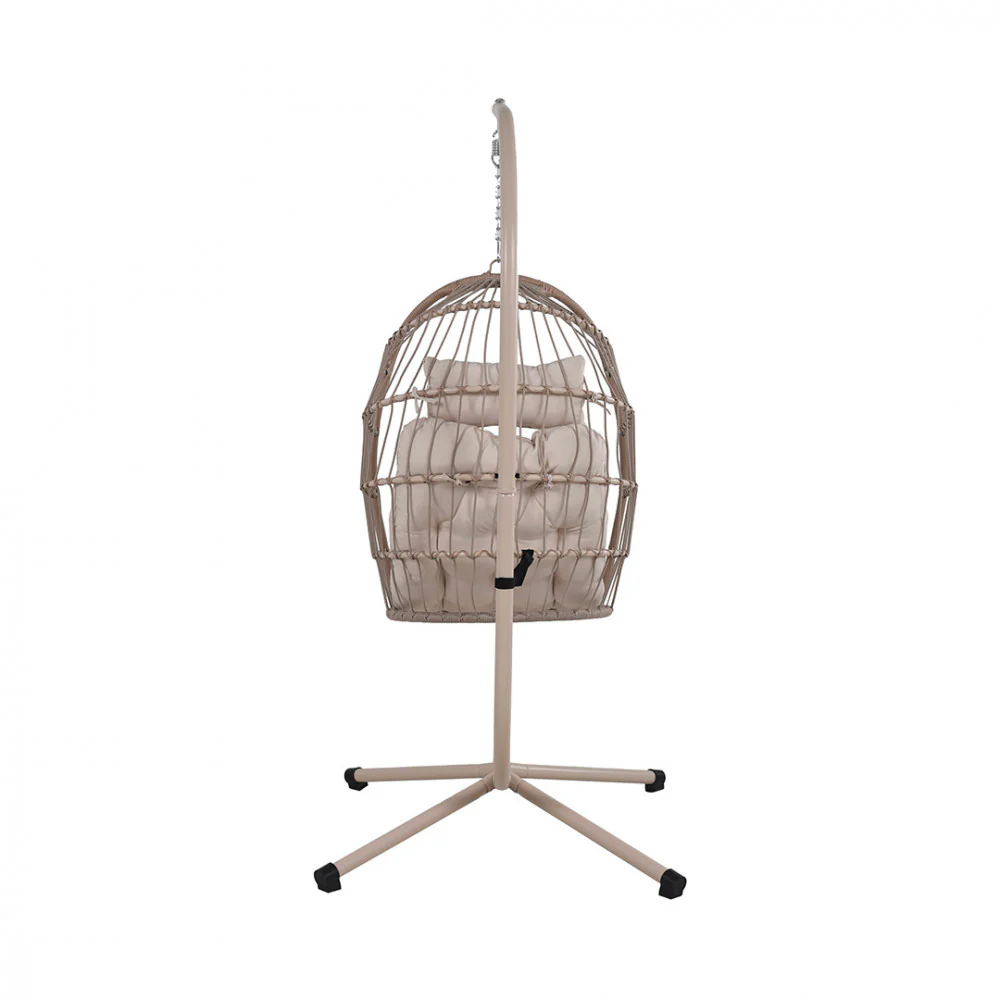 Sully - Fauteuil Œuf Suspendu De Jardin - Corde & Métal - Beige - Image 7
