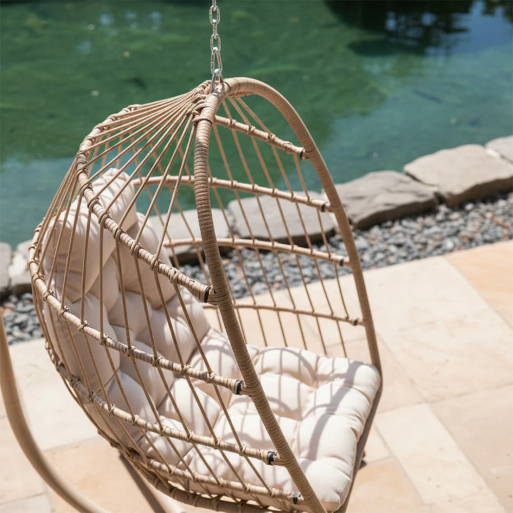 Sully - Fauteuil Œuf Suspendu De Jardin - Corde & Métal - Beige - Image 8