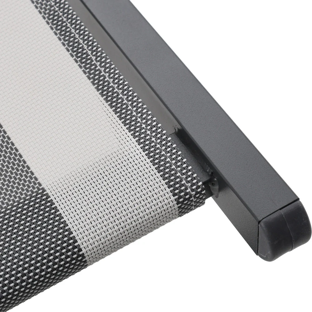 Brisa - Lot De 2 Chiliennes À Rayures - Aluminium - Gris foncé - Image 7