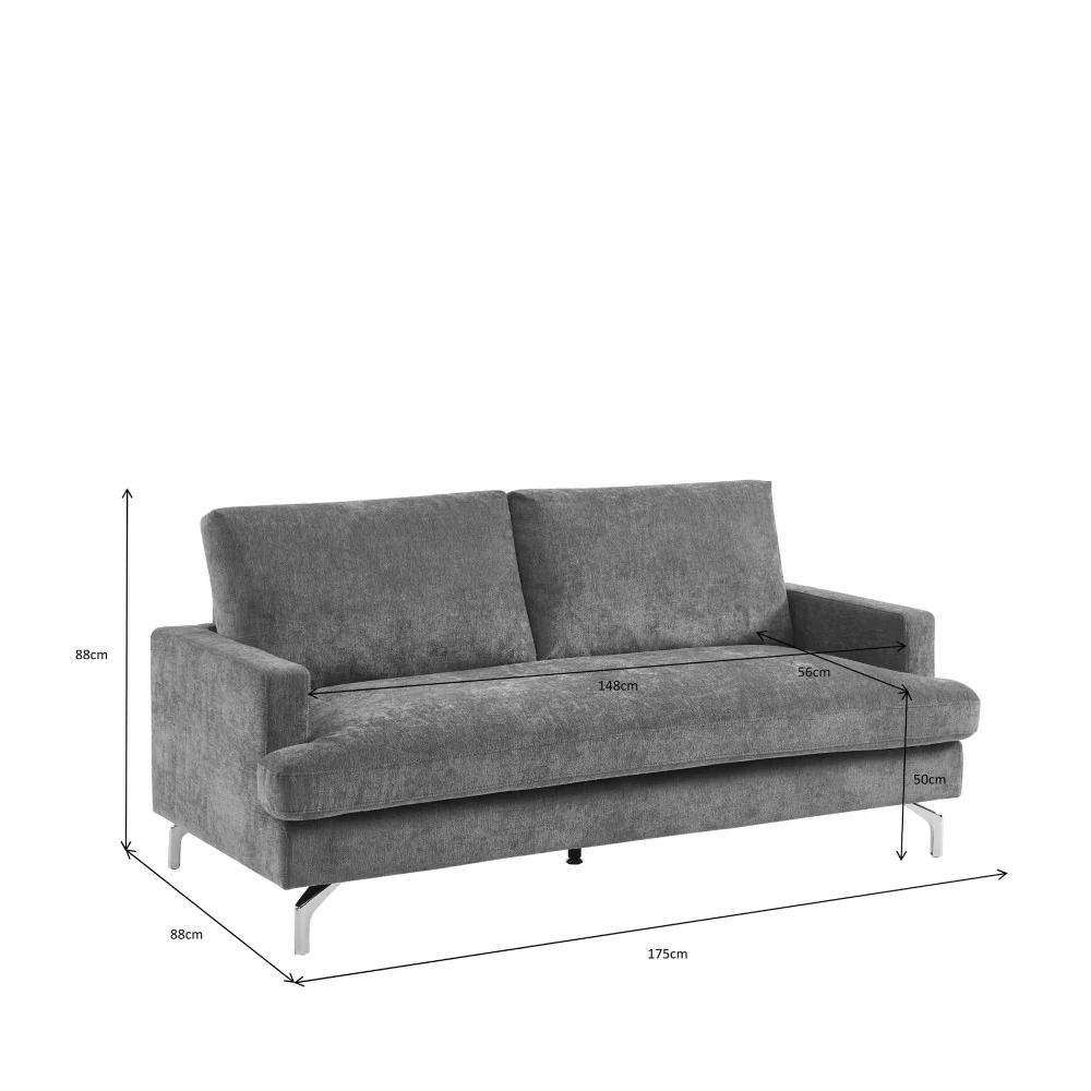 Sophie - Canapé 3 Places - Tissu - Beige - Image 10