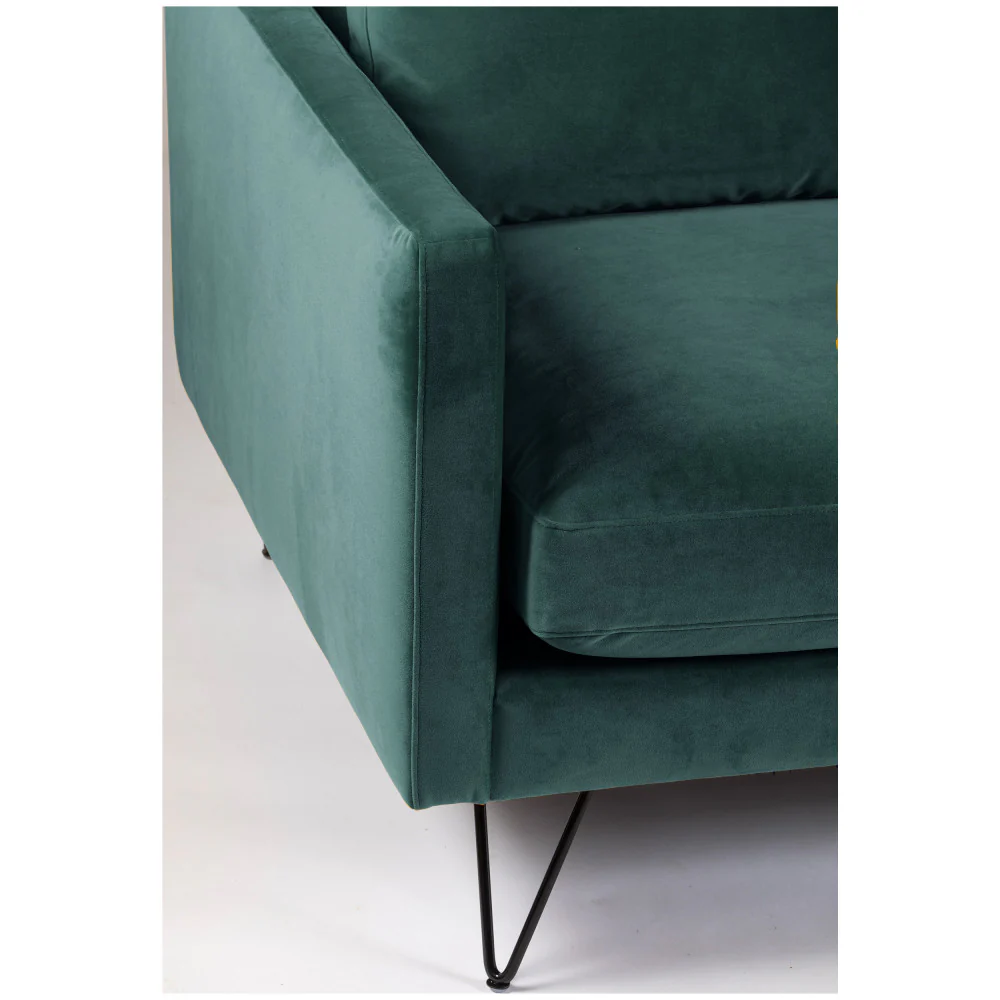 Villabon - Canapé 4 Places - Velours - Vert eucalyptus - Image 8
