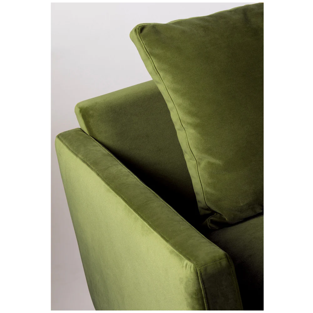Villabon - Canapé 4 Places - Velours - Vert olive - Image 8