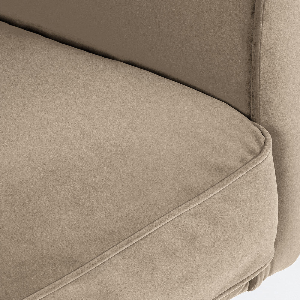 Winsen - Canapé 4 Places Pieds Droits - Velours - Beige - Image 5