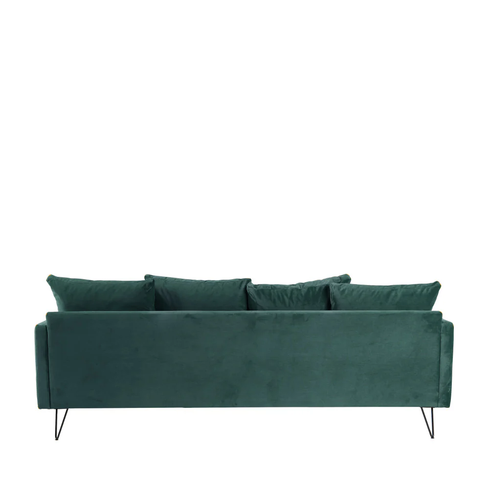 Villabon - Canapé Convertible 3 Places - Velours - Vert eucalyptus - Image 8