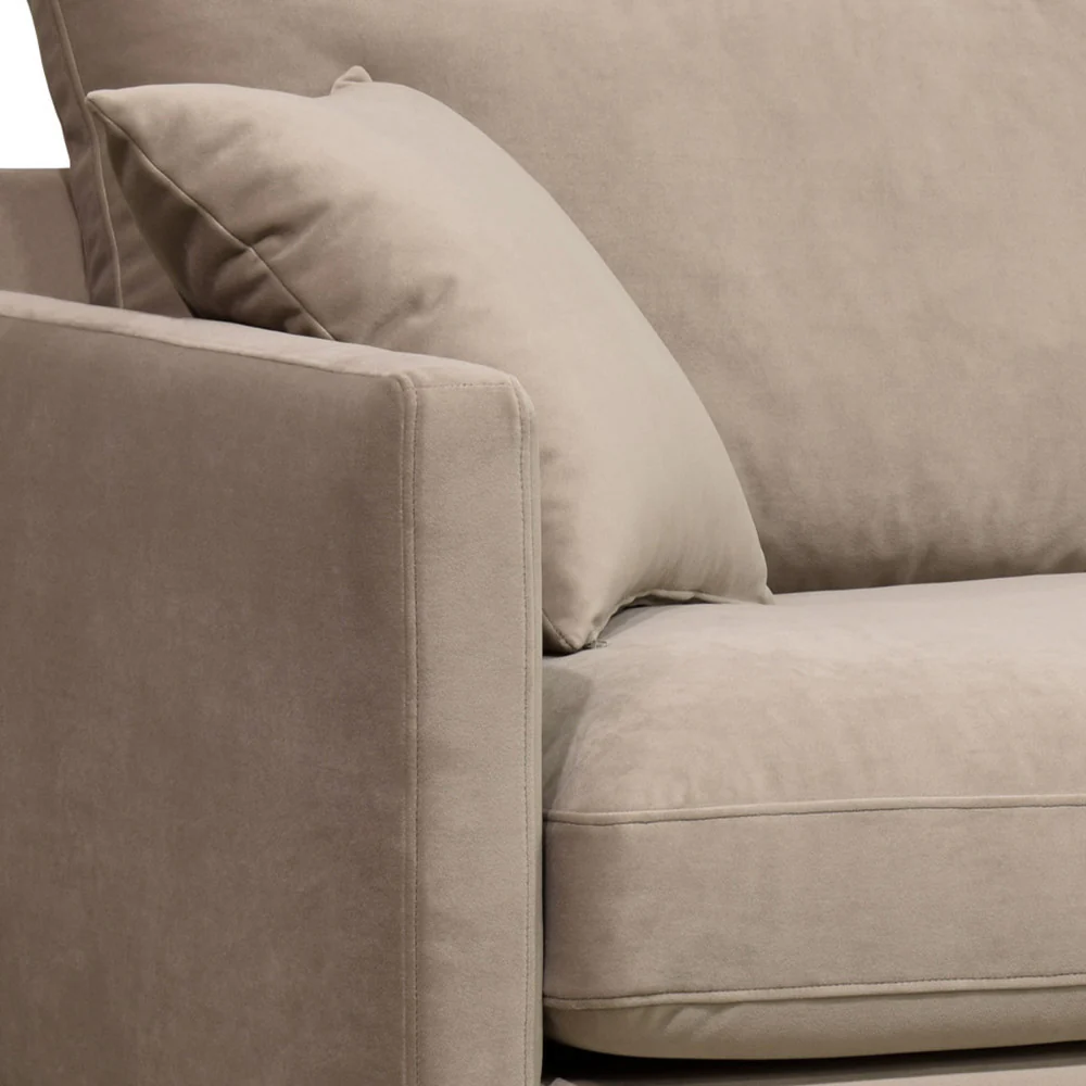 Villabon - Fauteuil XL - Velours - Beige - Image 8