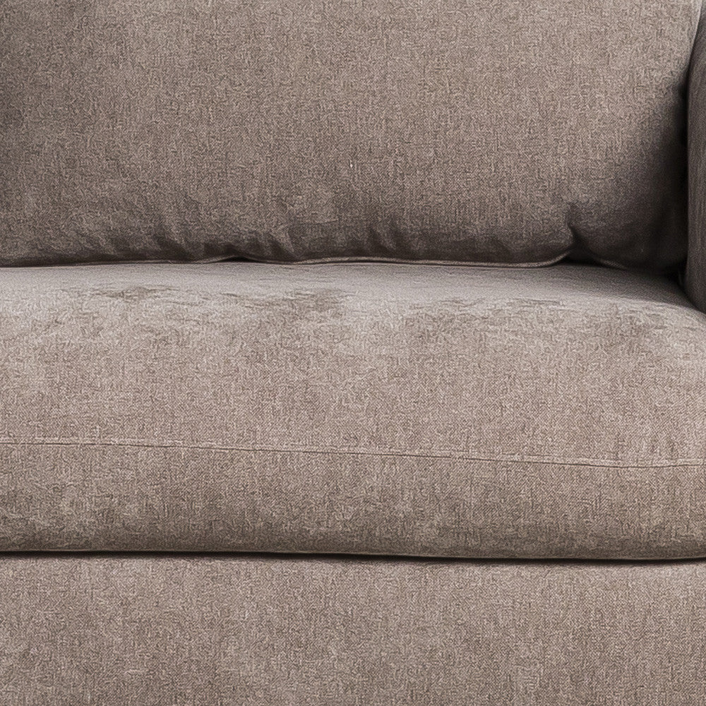 Wiame - Canapé Convertible 2,5 Places - Tissu - Taupe - Image 6