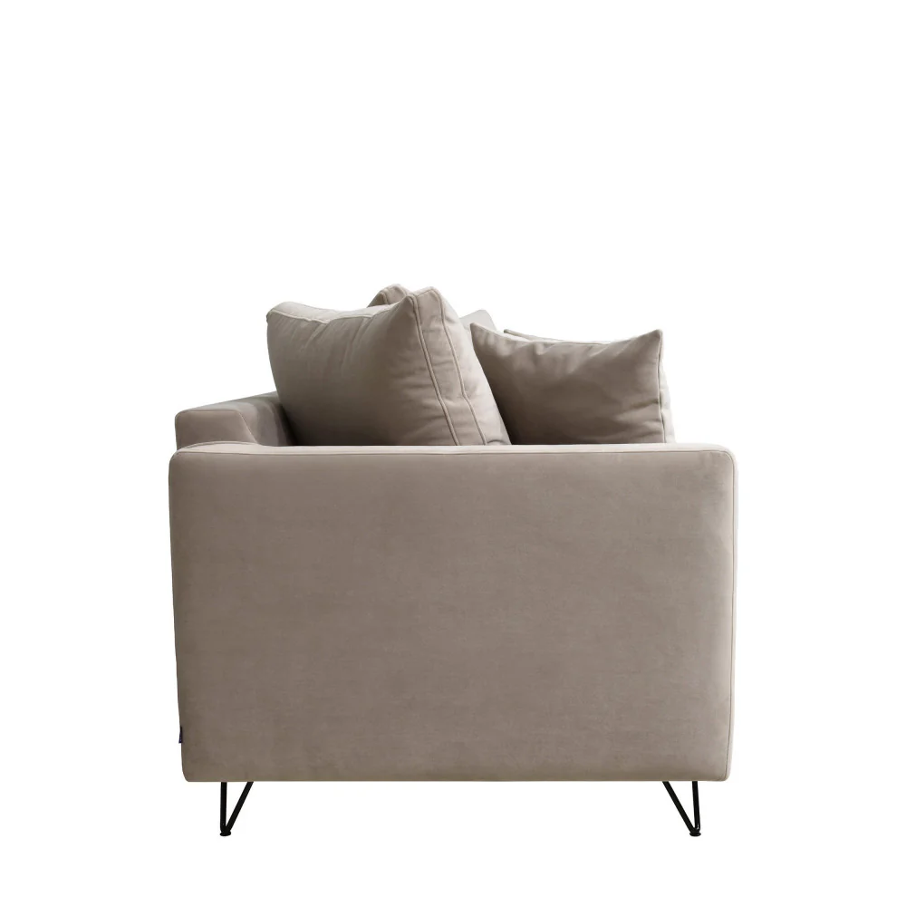 Villabon - Canapé 4 Places - Velours - Beige - Image 5
