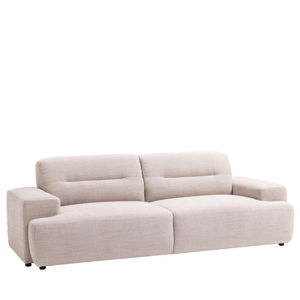 Stune - Canapé Droit 4 Places À Accoudoirs Larges - Tissu - Beige - Image 4