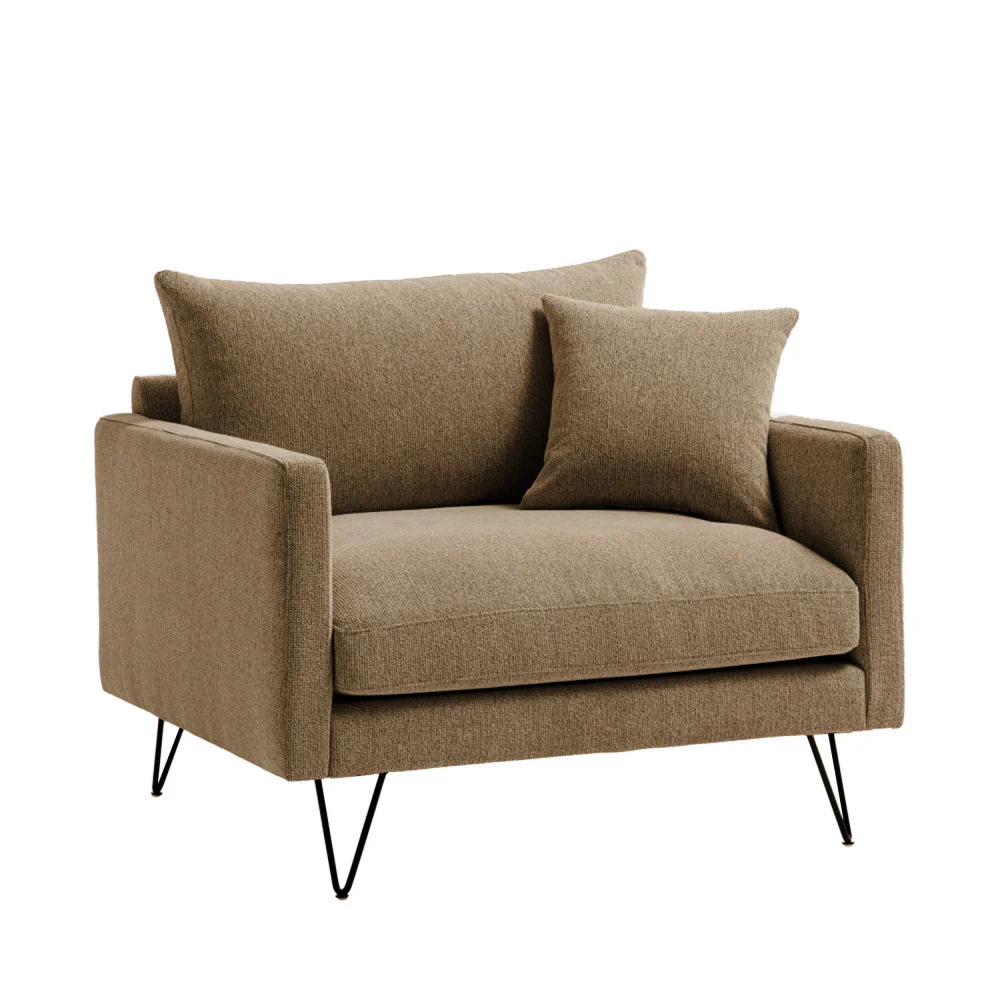 Villabon - Fauteuil XL - Tissu - Caramel chiné - Image 2