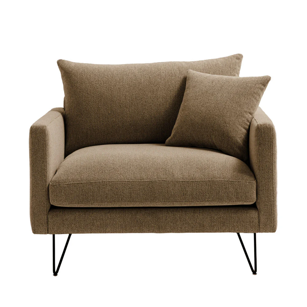 Villabon - Fauteuil XL - Tissu - Caramel chiné - Image 3