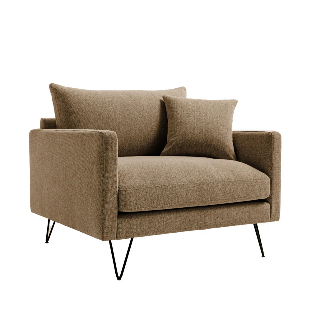 Villabon - Fauteuil XL - Tissu - Caramel chiné - Image 4