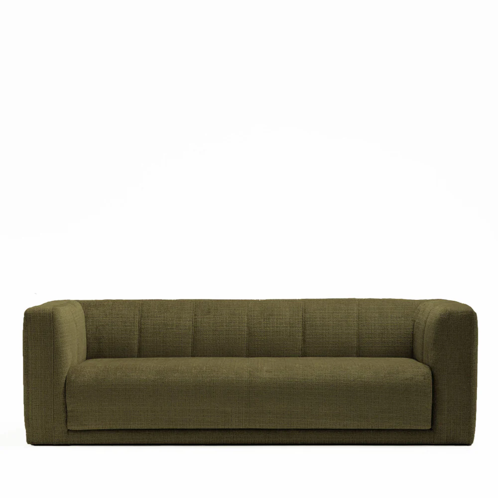 Danae - Canapé Convertible 4 Places - Tissu Chenille - Vert - Image 2