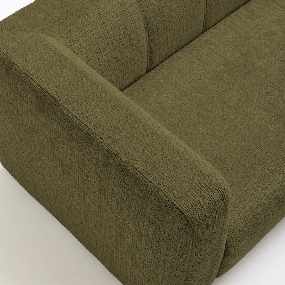 Danae - Canapé Convertible 4 Places - Tissu Chenille - Vert - Image 6