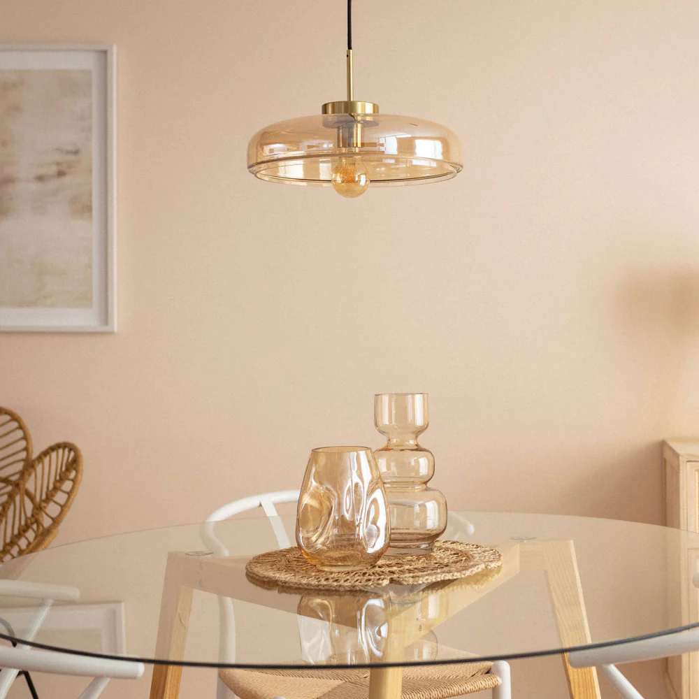 Neyo - Suspension Ronde - Verre - Verre ambré - Image 3