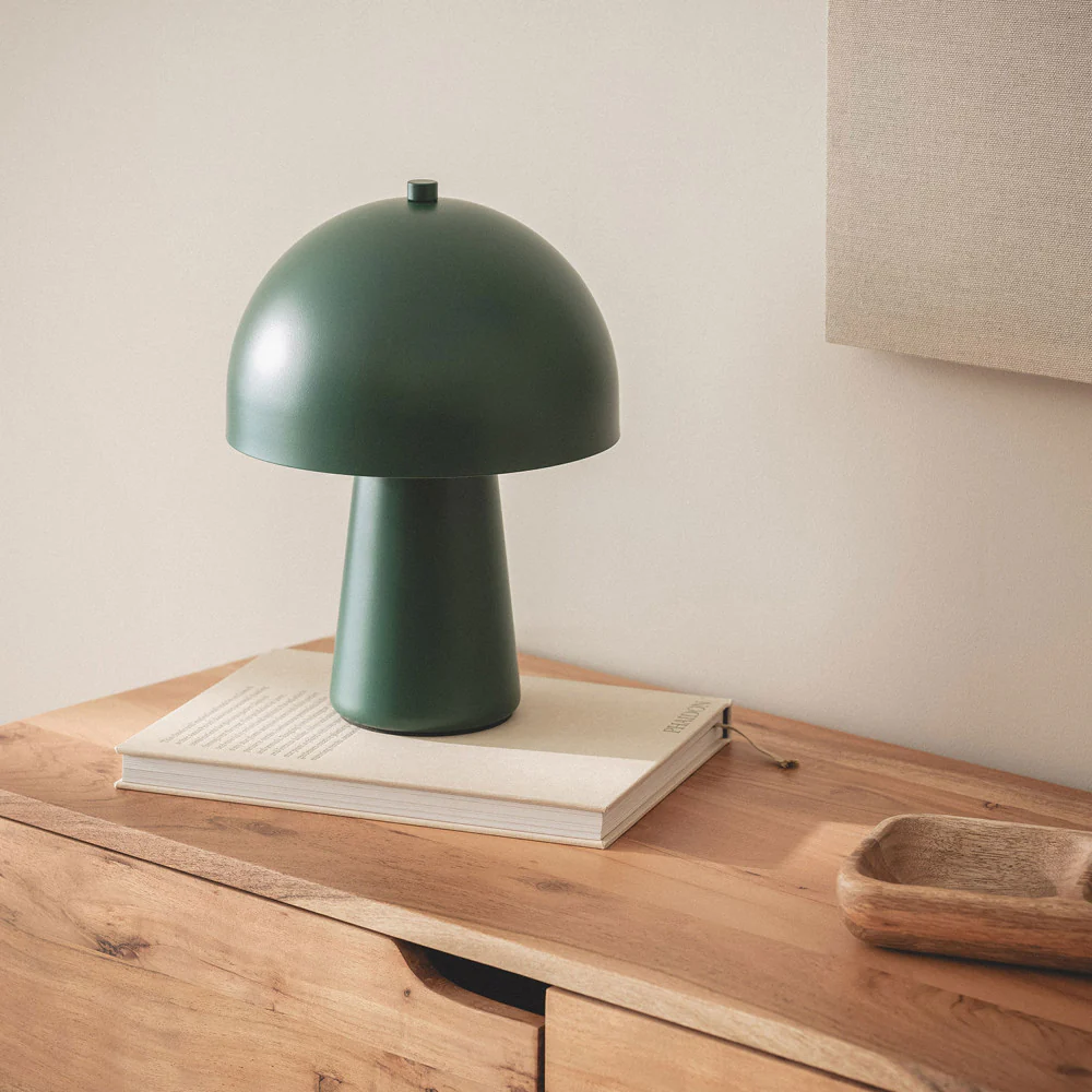 Sora - Lampe À Poser Champignon - Métal - Vert - Image 3
