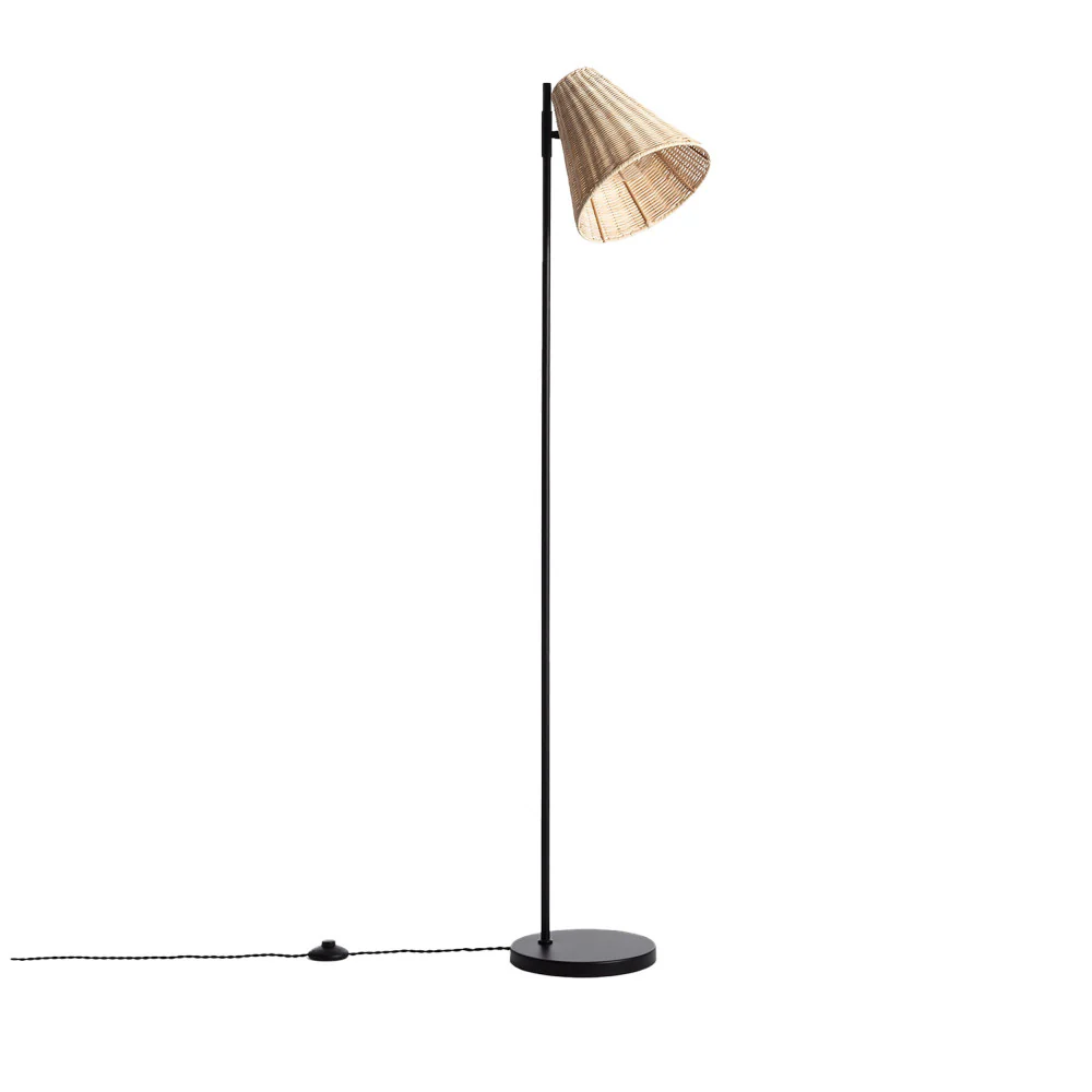 Rio - Lampadaire Avec Abat-jour - Métal - Bois clair - Image 2