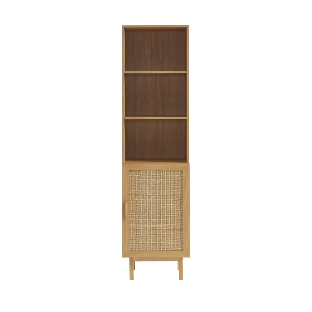 June - Colonne De Rangement - Bois & Cannage - Bois clair - Image 2