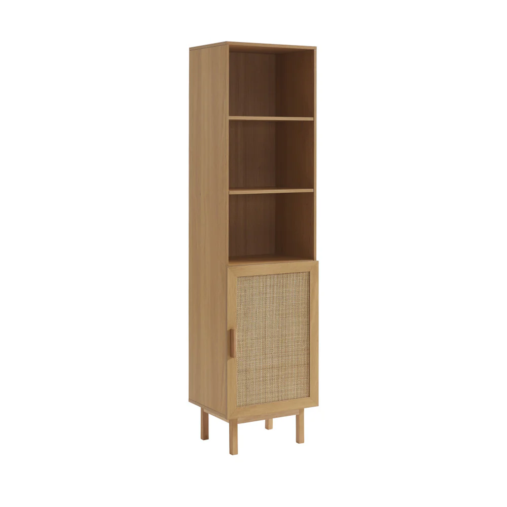 June - Colonne De Rangement - Bois & Cannage - Bois clair - Image 3