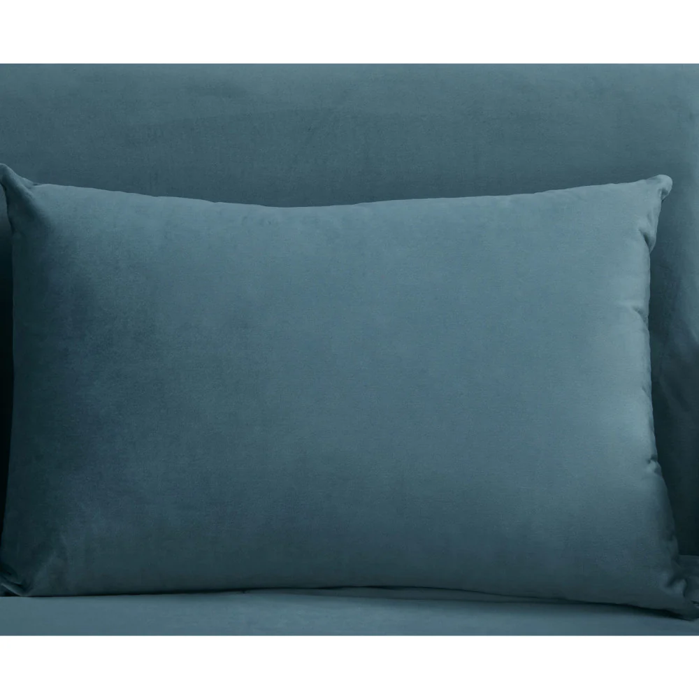 Belushi - Canapé Convertible 2 Places - Velours - Bleu canard - Image 10