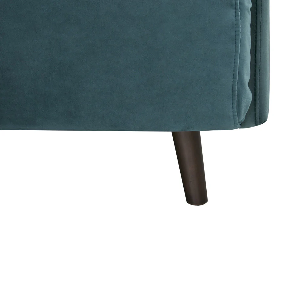 Belushi - Canapé Convertible 2 Places - Velours - Bleu canard - Image 9